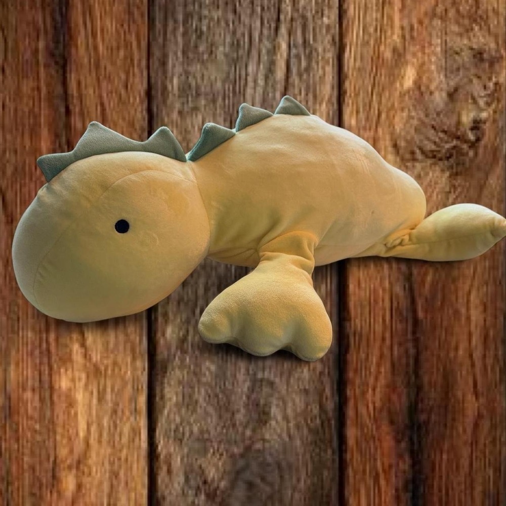 Pillowfort Lemon Zest Dino Weighted Plush Dinosaur Yellow Green Target 21"